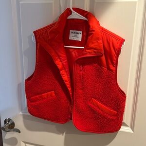 Cropped red vest